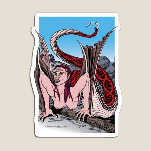 Atlantean Winged Lamia Magnet