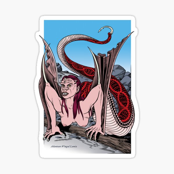 Atlantean Winged Lamia Sticker