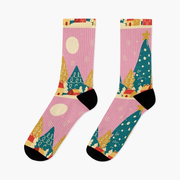 Item preview, Christmas Eve Retro Pink designed and sold by MaiZephyr.