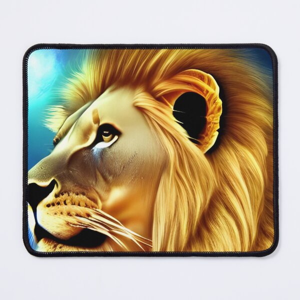 Item preview, African Lion Head with magical nature wallpaper designed and sold by The Love Quill.