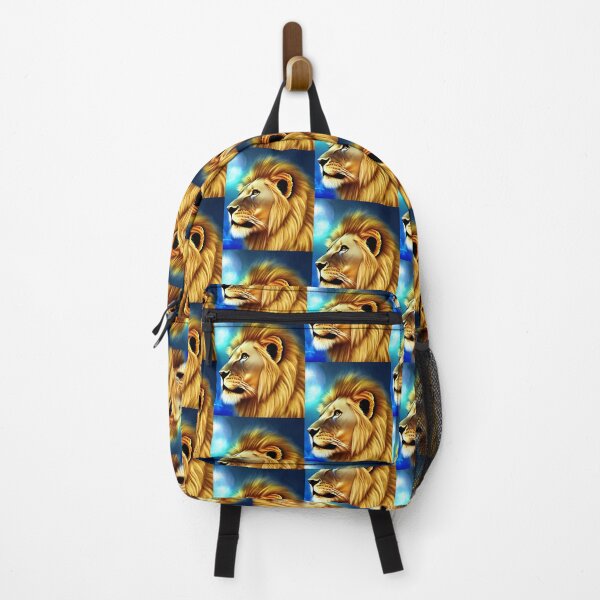 Item preview, African Lion Head with magical nature wallpaper designed and sold by The Love Quill.
