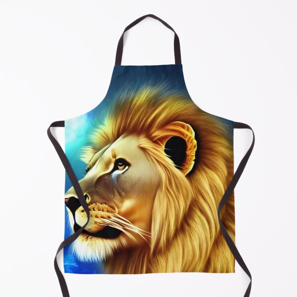 Item preview, African Lion Head with magical nature wallpaper designed and sold by The Love Quill.