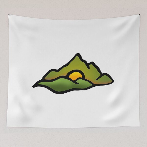 Item preview, Green Landscape Doodle Art designed and sold by vandervisuals.