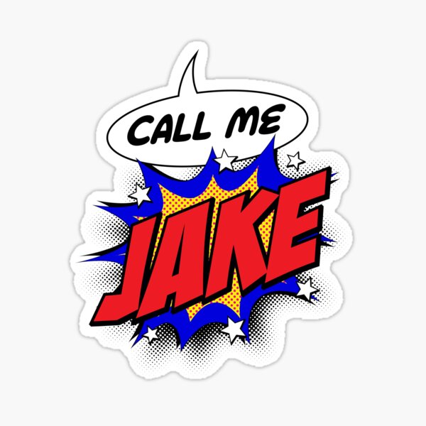 Personalised Call Me Jake Pop Art Comic Design Sticker