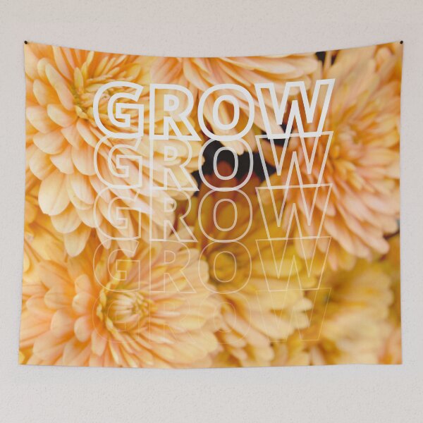 Item preview, GROW (above) - Yellow Orange Flower Blossoms designed and sold by AliceSLee.