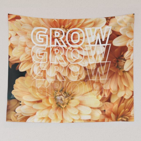 Item preview, GROW (above) - Warm Yellow Orange Flowers designed and sold by AliceSLee.