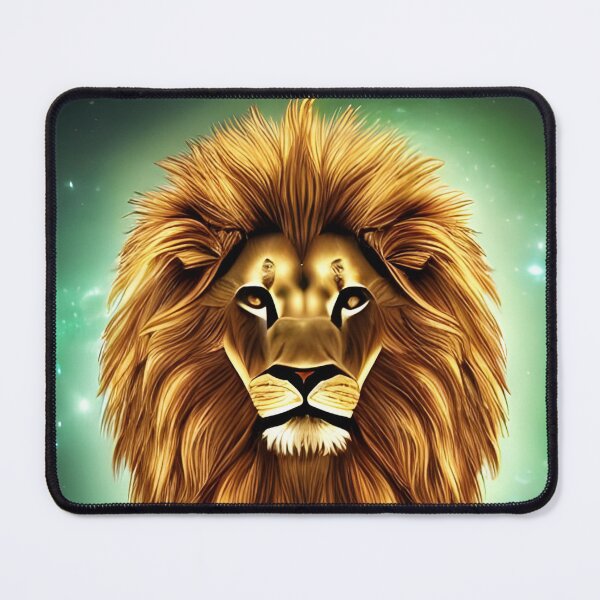 Item preview, African Lion Head with magical nature wallpaper designed and sold by The Love Quill.