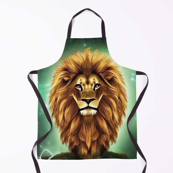 Item preview, African Lion Head with magical nature wallpaper designed and sold by The Love Quill.