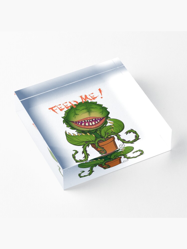Alternate view of Mean Green Mother FEED ME ! Acrylic Block