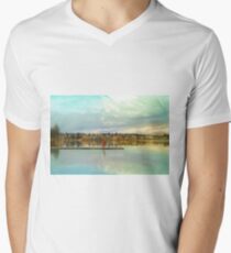 Child At Green Lake Men's V-Neck T-Shirt