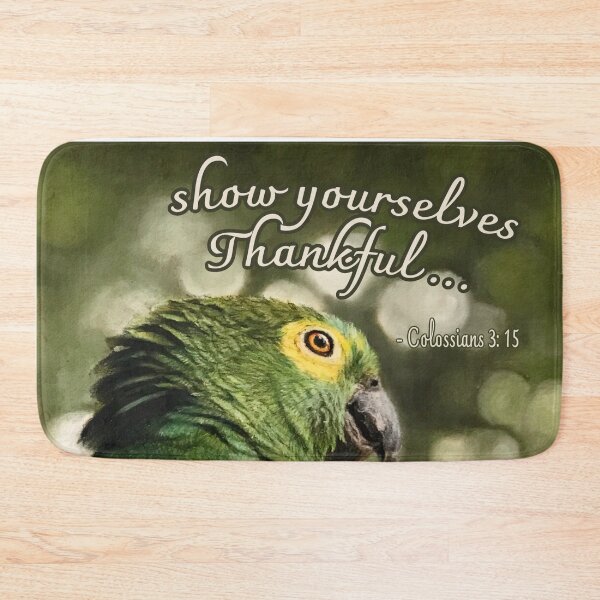 Item preview, Show yourself thankful green parrot | bible  designed and sold by NathBros.