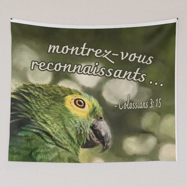 Item preview, Copie de Show yourself thankful green parrot | bible  designed and sold by NathBros.