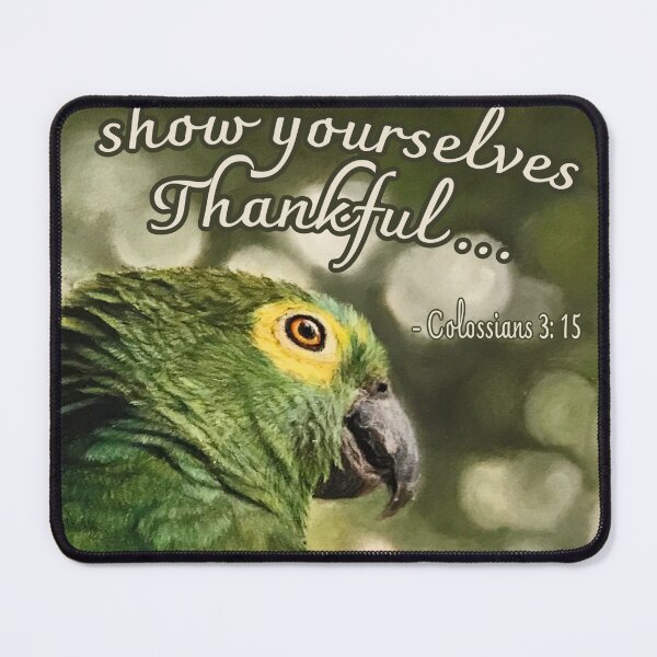 Item preview, Show yourself thankful green parrot | bible  designed and sold by NathBros.