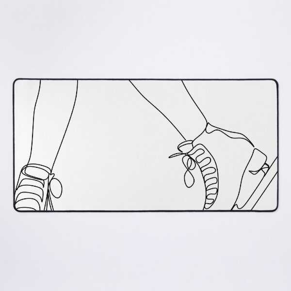 Item preview, Line drawing of a pair of skates. Sport. designed and sold by AllaLineArt.