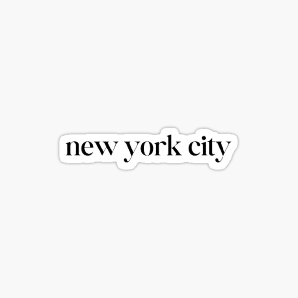 new york city (lowercase) Sticker