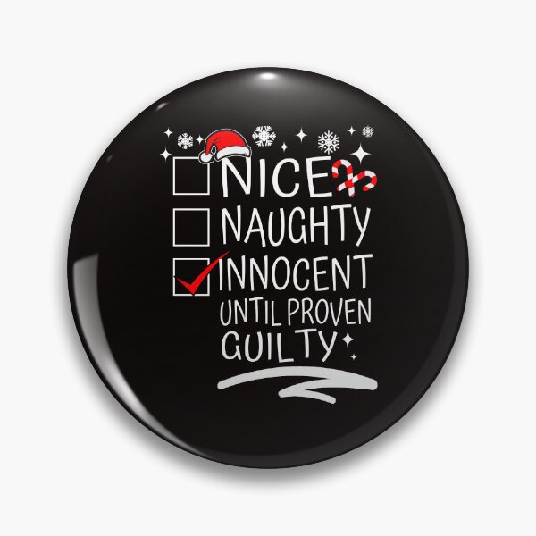 Item preview, Nice Naughty Innocent Until Proven Guilty Funny Christmas Family Group Santa's List designed and sold by HalloweenGift.