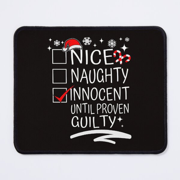 Item preview, Nice Naughty Innocent Until Proven Guilty Funny Christmas Family Group Santa's List designed and sold by HalloweenGift.