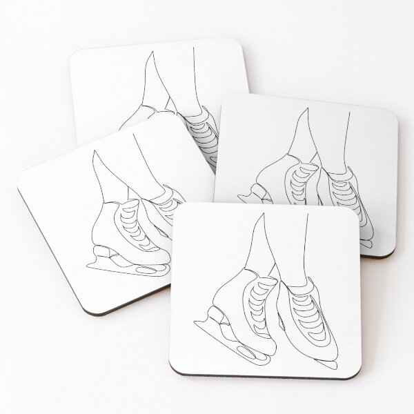 Item preview, Line drawing of a pair of skates. Sport. designed and sold by AllaLineArt.