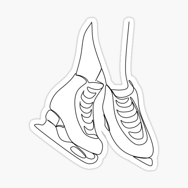 Item preview, Line drawing of a pair of skates. Sport. designed and sold by AllaLineArt.
