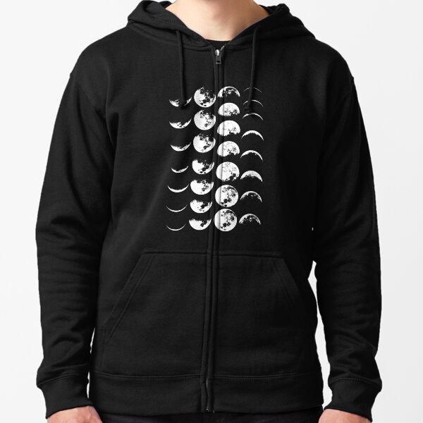 Organic zip Moon cycle zen owl hoodie