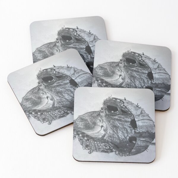 Item preview, Veined octopus black and white print designed and sold by Chars-Scribbles.