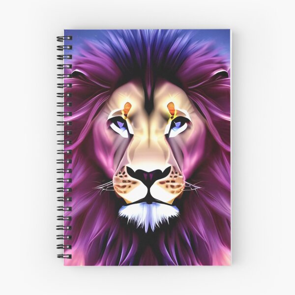 Item preview, African Lion Head with magical nature wallpaper designed and sold by The Love Quill.