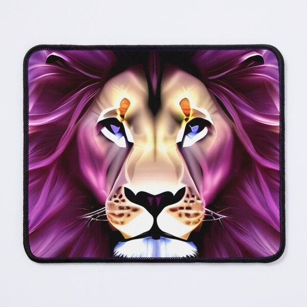 Item preview, African Lion Head with magical nature wallpaper designed and sold by The Love Quill.