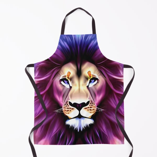Item preview, African Lion Head with magical nature wallpaper designed and sold by The Love Quill.