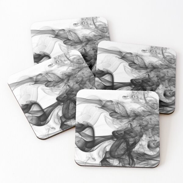 Item preview, Black and white smog abstract art designed and sold by reka88.