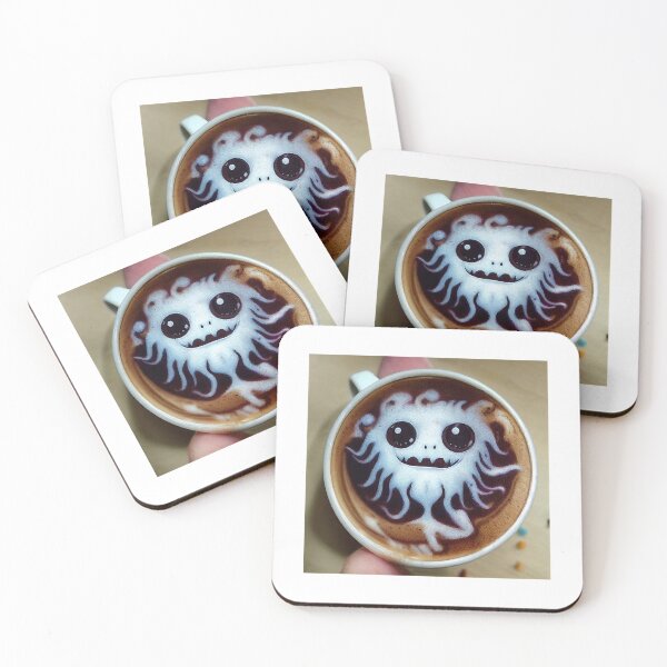 Item preview, monstruos fantasmas atrapados en una taza de café amantes del café designed and sold by lauzeartshop.