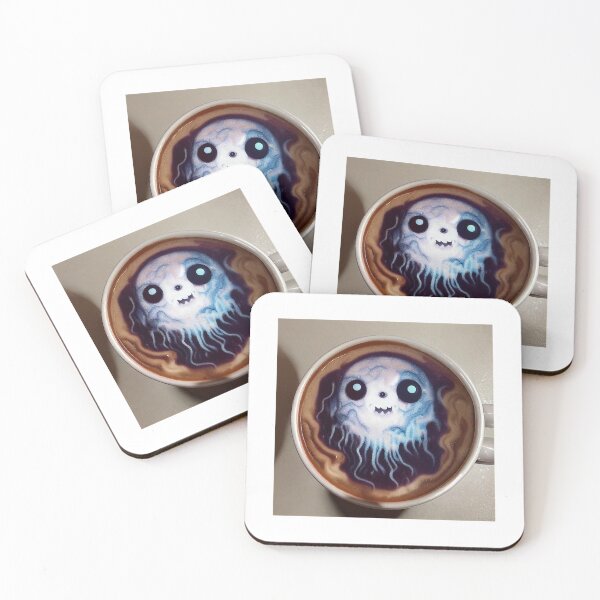 Item preview, monstruos fantasmas atrapados en una taza de café amantes del café designed and sold by lauzeartshop.