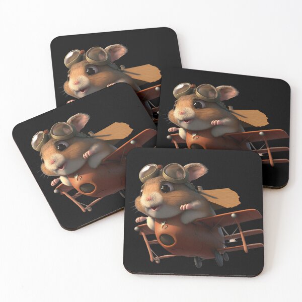 Item preview, Hamster flying a plane designed and sold by AnimalArtPhotos.