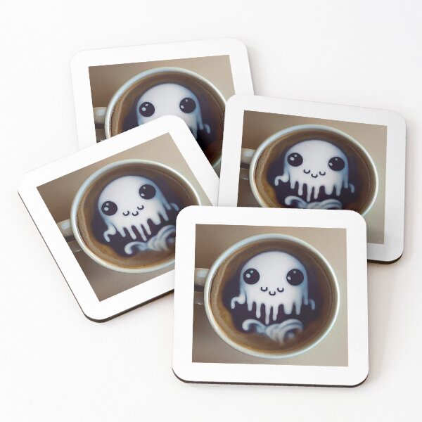 Item preview, monstruos fantasmas atrapados en una taza de café amantes del café designed and sold by lauzeartshop.