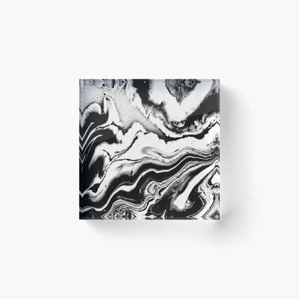 Item preview, Black and white abstract fluid motion pattern designed and sold by reka88.