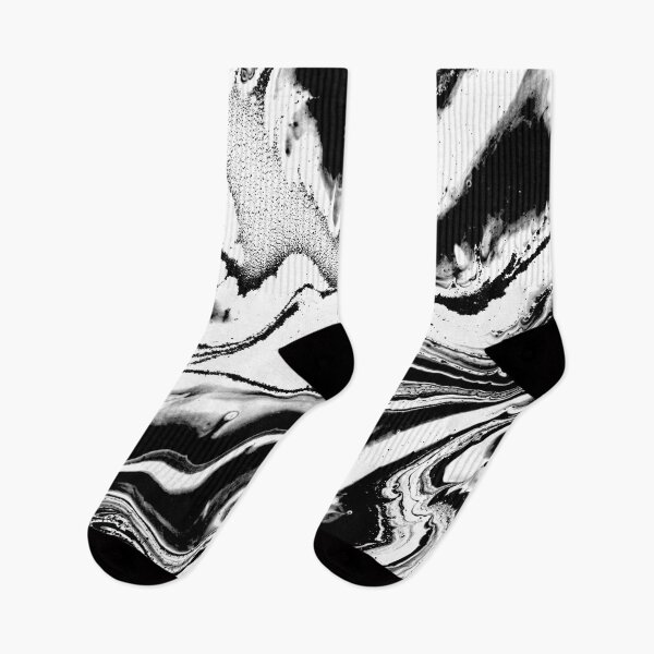 Item preview, Black and white abstract fluid motion pattern designed and sold by reka88.