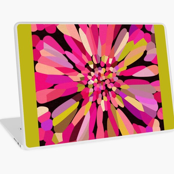 Pink Confetti Flower Laptop Skin