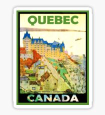 Quebec, Canada, vintage travel poster Sticker