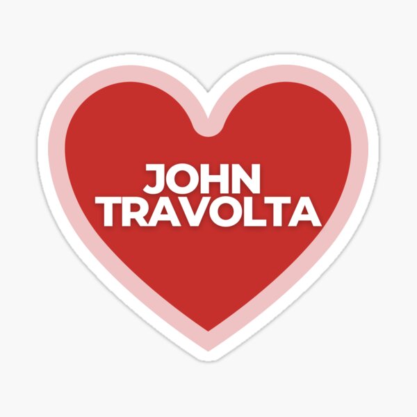 Vista previa del artículo con la obra «Yo amo a John Travolta», diseñado y vendido por Itsheartshop.