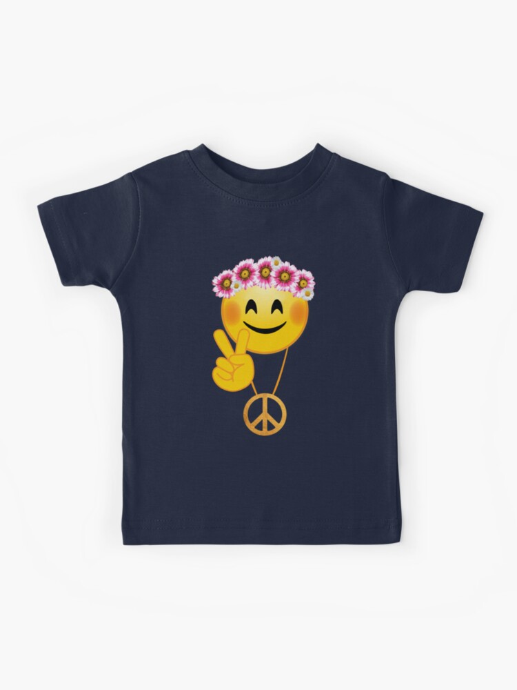 Emoji, Peace Sign. Hippie Flowers, Daisy Wreath