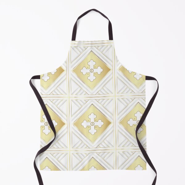 Item preview, Greek Orthodox Cross White and Gold ICXC NIKA designed and sold by Yiorgos Designs.