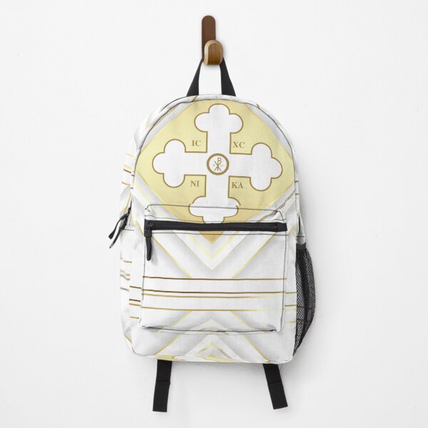 Item preview, Greek Orthodox Cross White and Gold ICXC NIKA designed and sold by Yiorgos Designs.