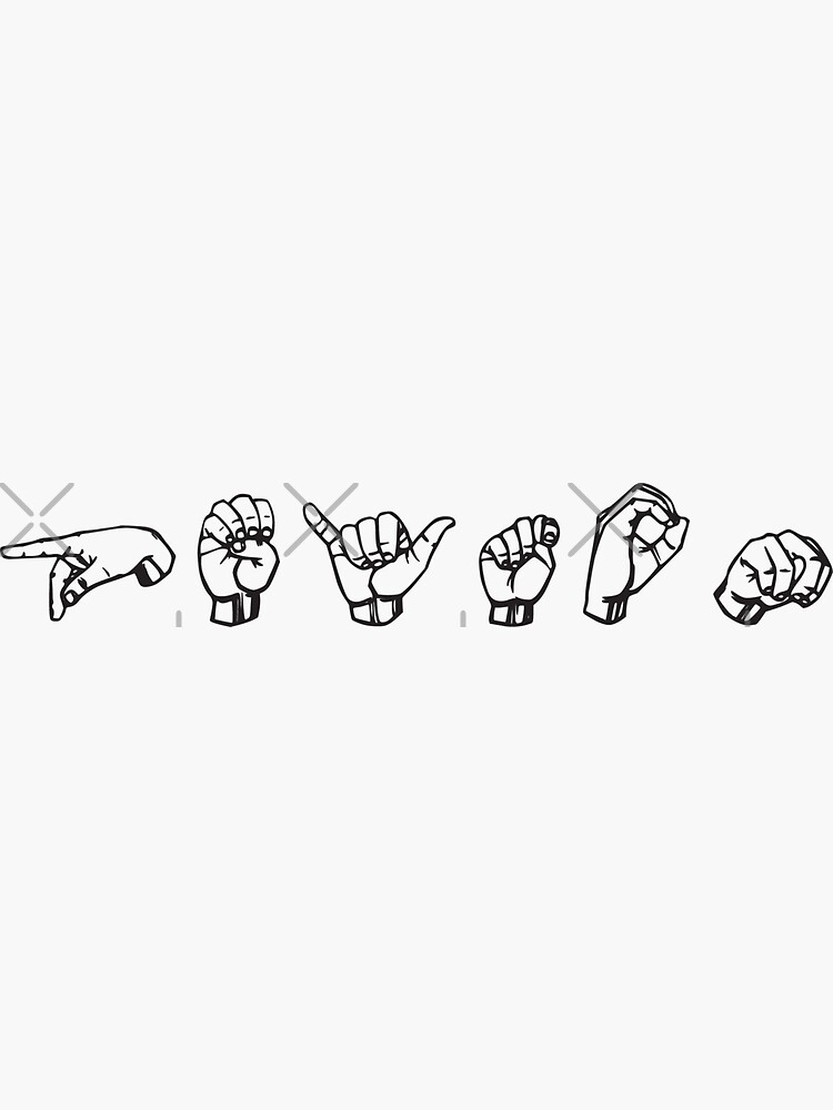 "Peyton Name Hand Sign Language ASL Gift " Sticker for Sale by