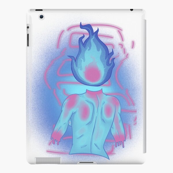 BLUE FLAMES HOT FIRE Black Lightning BLUE ROYAL Blue Turquoise ELECTRIC  NEON iPad Case & Skin for Sale by JadedVintage