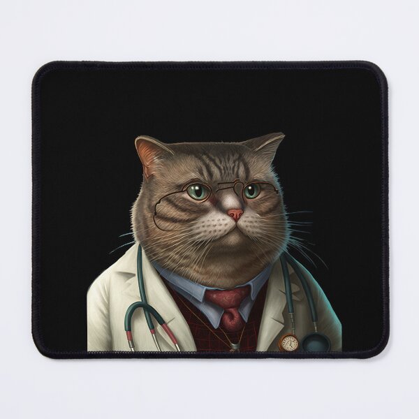 Item preview, Funny cat doctor designed and sold by AnimalArtPhotos.