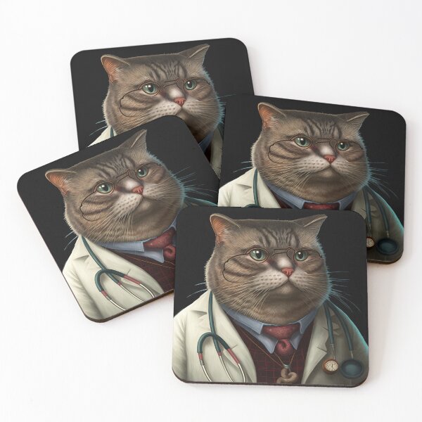 Item preview, Funny cat doctor designed and sold by AnimalArtPhotos.