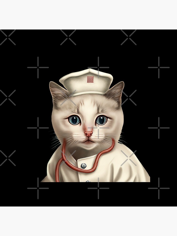 Cat dressed as outlet nurse