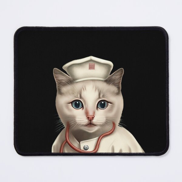 Item preview, Cat in nurse costume designed and sold by AnimalArtPhotos.