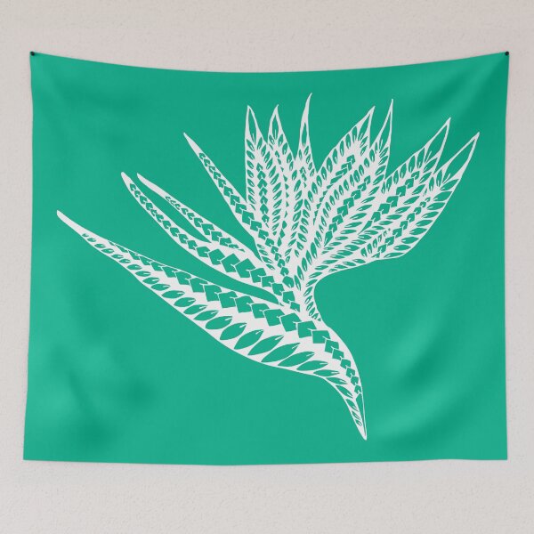 Item preview, Polynesian Geometric Floral Bird Of Paradise Pattern designed and sold by Ayelet Fleming.