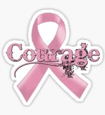 Courage Pink Ribbon Sticker