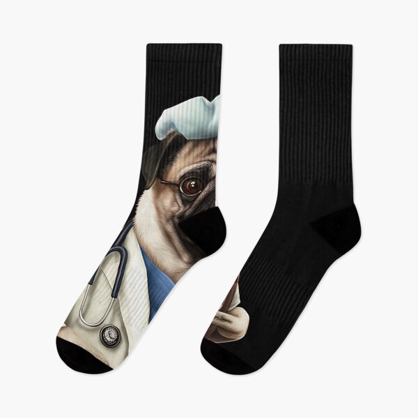 Item preview, Pug doctor dog designed and sold by AnimalArtPhotos.